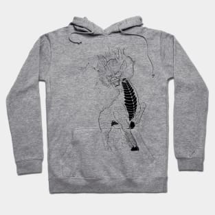 Pencil hand-drawn Kirin design Hoodie